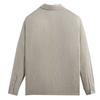 Kith Pinstripe Linen Long-Sleeve Boxy Collared Overshirt Light Heather Grey Unisex Tops KHM032048-002