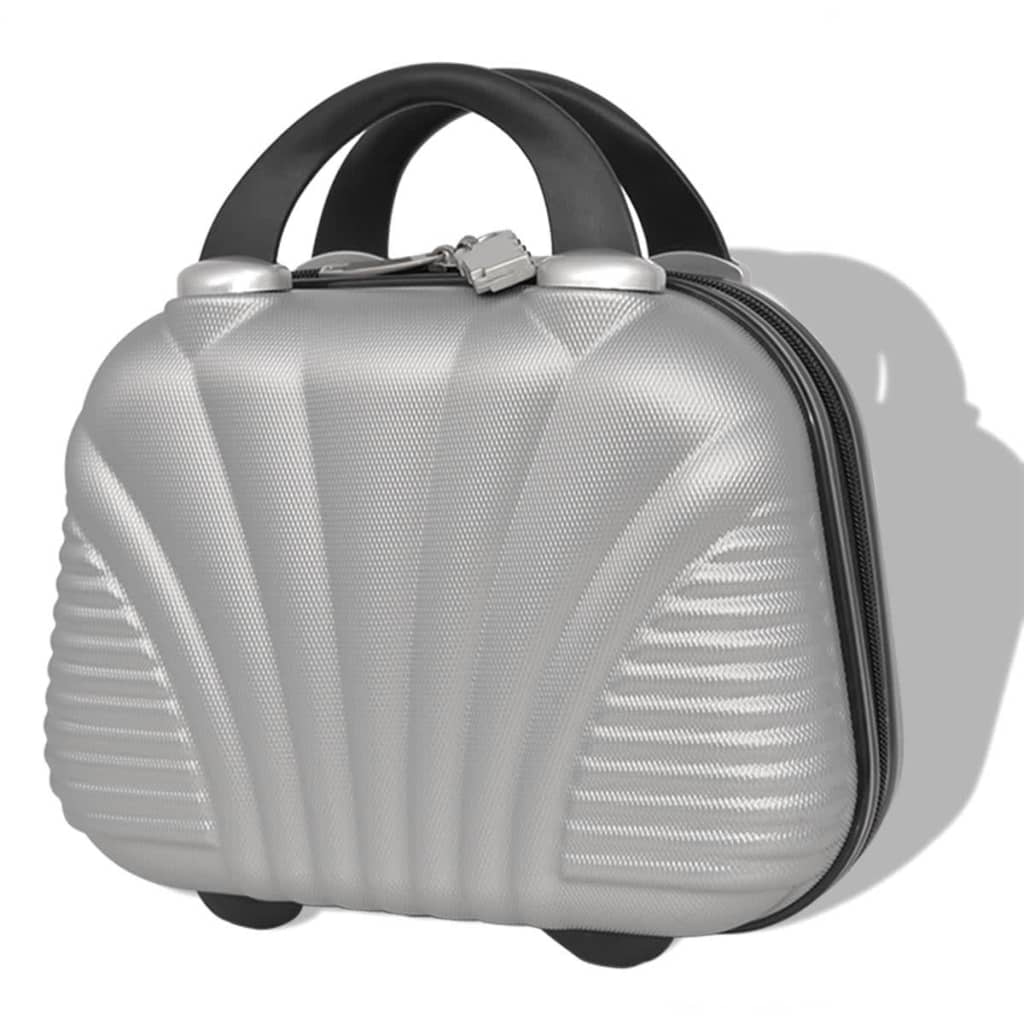 Four Piece Hard Shell Trolley Set Silver