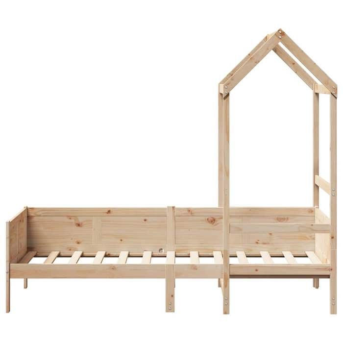 VidaXL Lit de jour avec toit 80x200 cm bois de pin massif, canapé-lit, canapé-lit de jour, lit de nuit, lit d’invité, lit 3282254