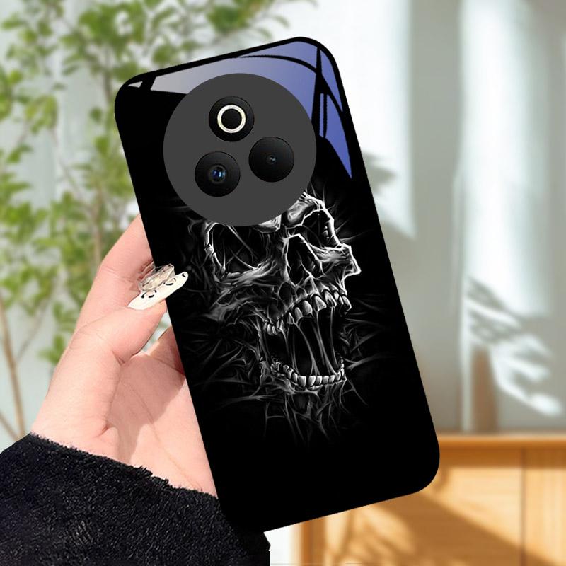 Tempered Glass Phone Case For OPPO Realme P3 Pro 5G Funda Shockproof Hard PC Shell Back Cover For Realme P3Pro RMX5032 Coque