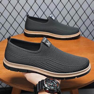Shoes Men's Casual Shoes Summer New One-pedal Old Beijing Cloth Shoes Fly-woven Breathable Non-smelly Foot Versatile Men's Shoes