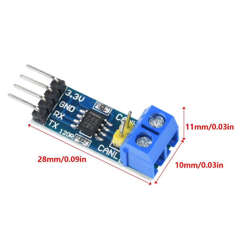 VP230 SN65HVD230 CAN Bus Transceiver Module 3.3V High Speed Low Noise for Home Automation IoT Project Development