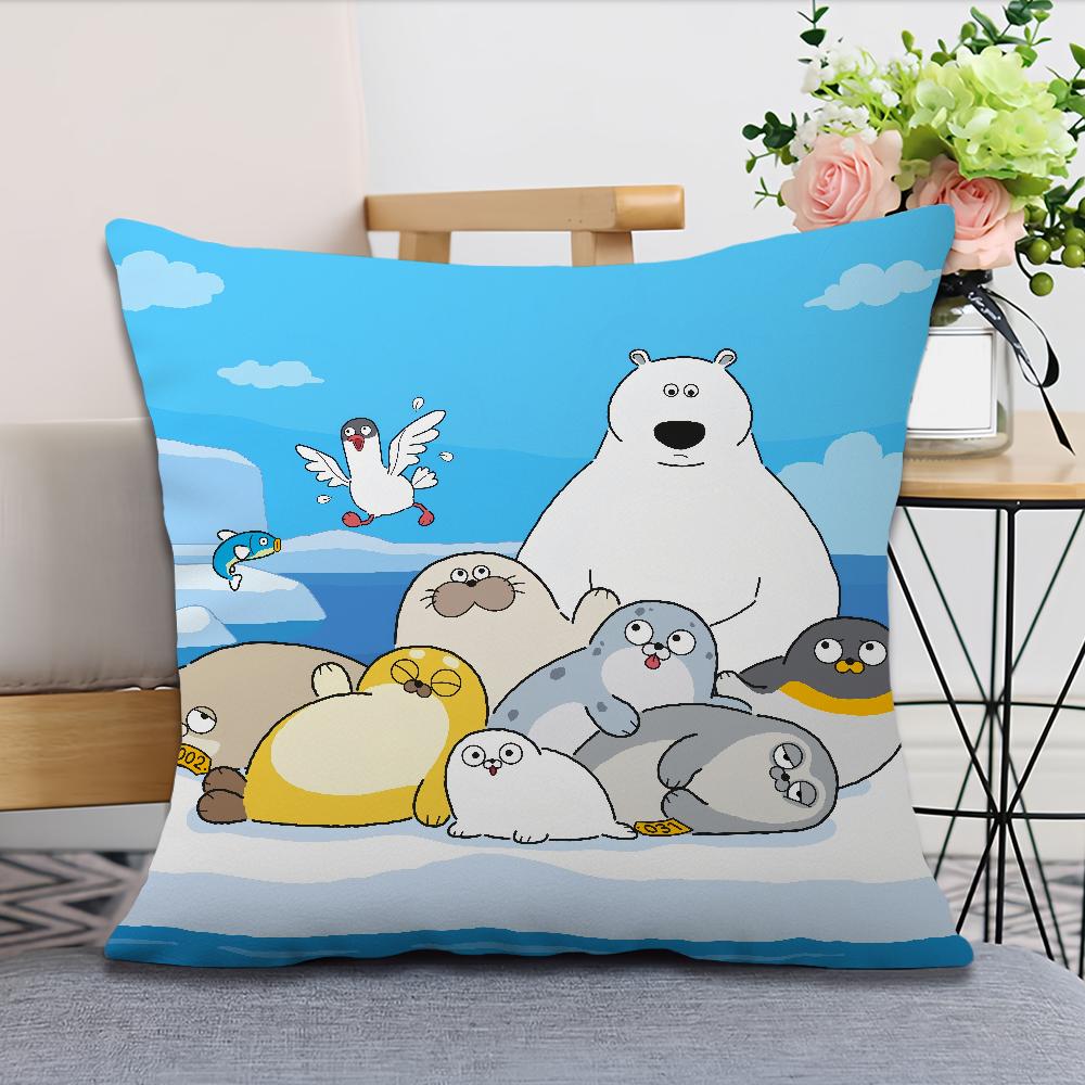 Kissenbezug weich Bequemer Kissenbezug S-Sealook für Sofa lustig Wohn- Cartoon-Zimmer Heim-Büro-Dekor Schutzhüllen