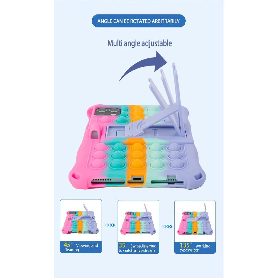 Adjustable Stand Silicone Case For Xiaomi Redmi Pad SE 4G 2024 8.7 inch Kids Cover With Shoulder Strap Shockproof Multi-angles