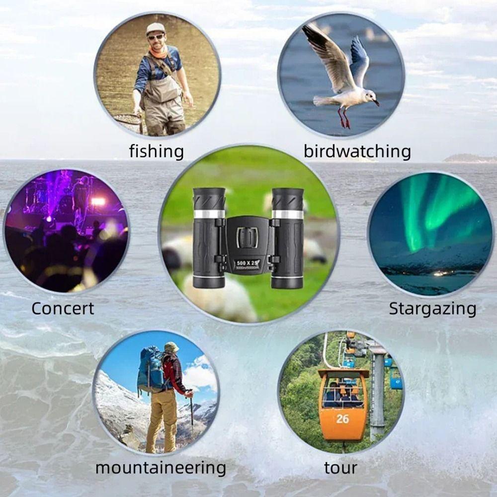 500X25 HD Zoom Fernglas Fernsicht Leistungsstarkes Faltbares Teleskop Outdoor