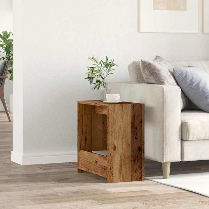 VidaXL Table d'appoint vieux bois 50x26x50 cm bois d'ingénierie, table d'extrémité, table d'appoint de canapé, table de 856538
