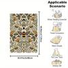 Florale Bienen-Print Decke, Mehrfarbig, Polyester, Zeitgenössischer Stil, Ganzjahres, Wendbar, Weich und Warm, Kein Fusseln,