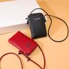 Multifunctional Mobile Phone Bag Cowhide Messenger Bag Mini Vertical Version Mobile Phone Diagonal Span Bag Women's Simple Small Bag Leather Women's
