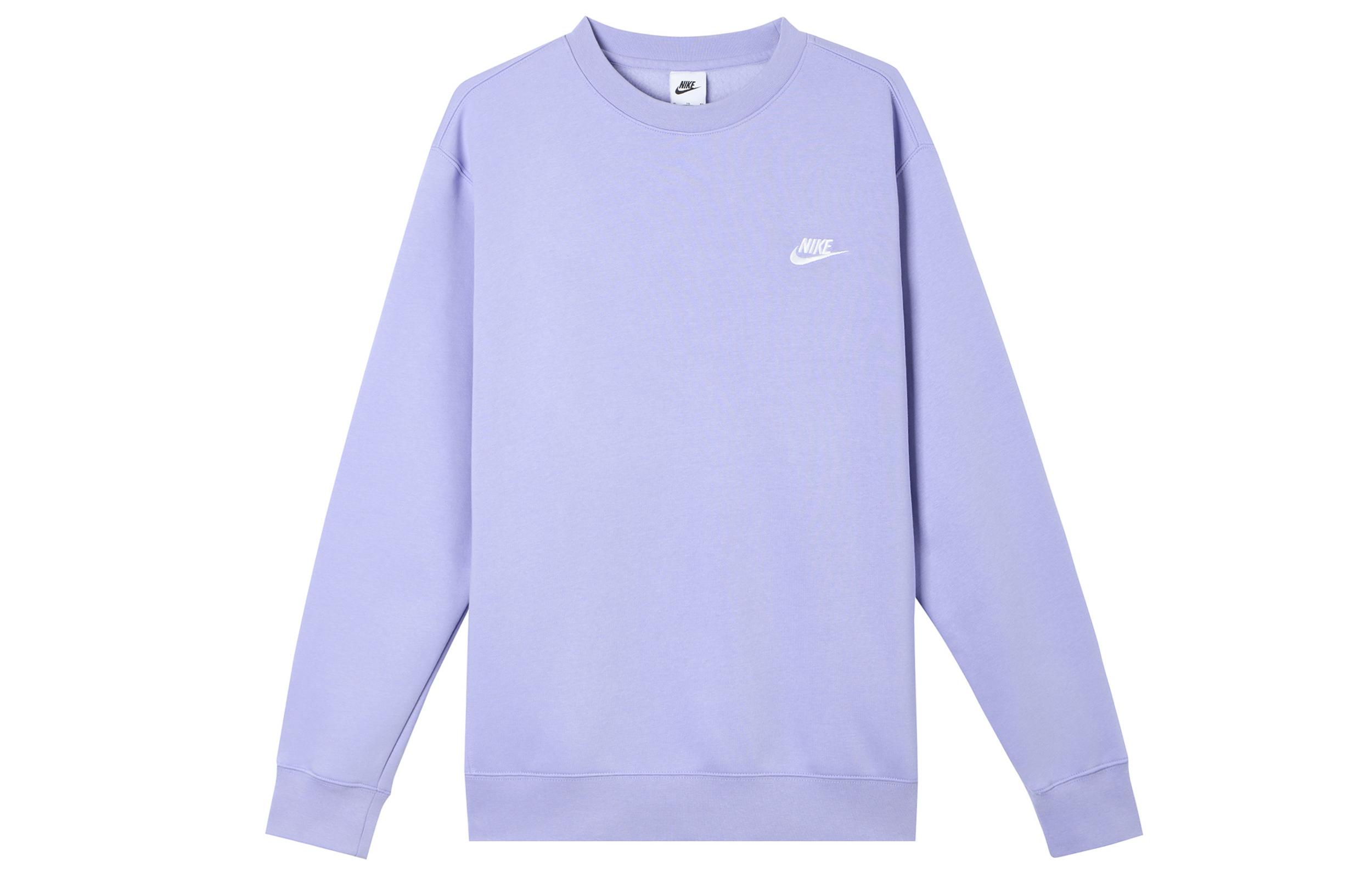 Nike Sweatshirts Men s Light Purple Crew Neck Moderate Regular BV2663-569 L