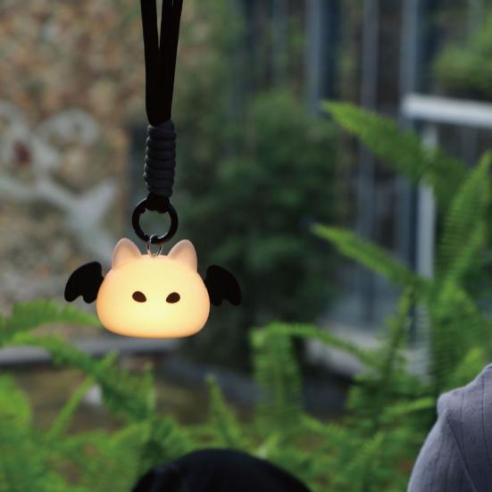 Bat-Shaped Night Light Portable Soft LED Silicone Night Light with Hanging Strap Cozy Ambient Light