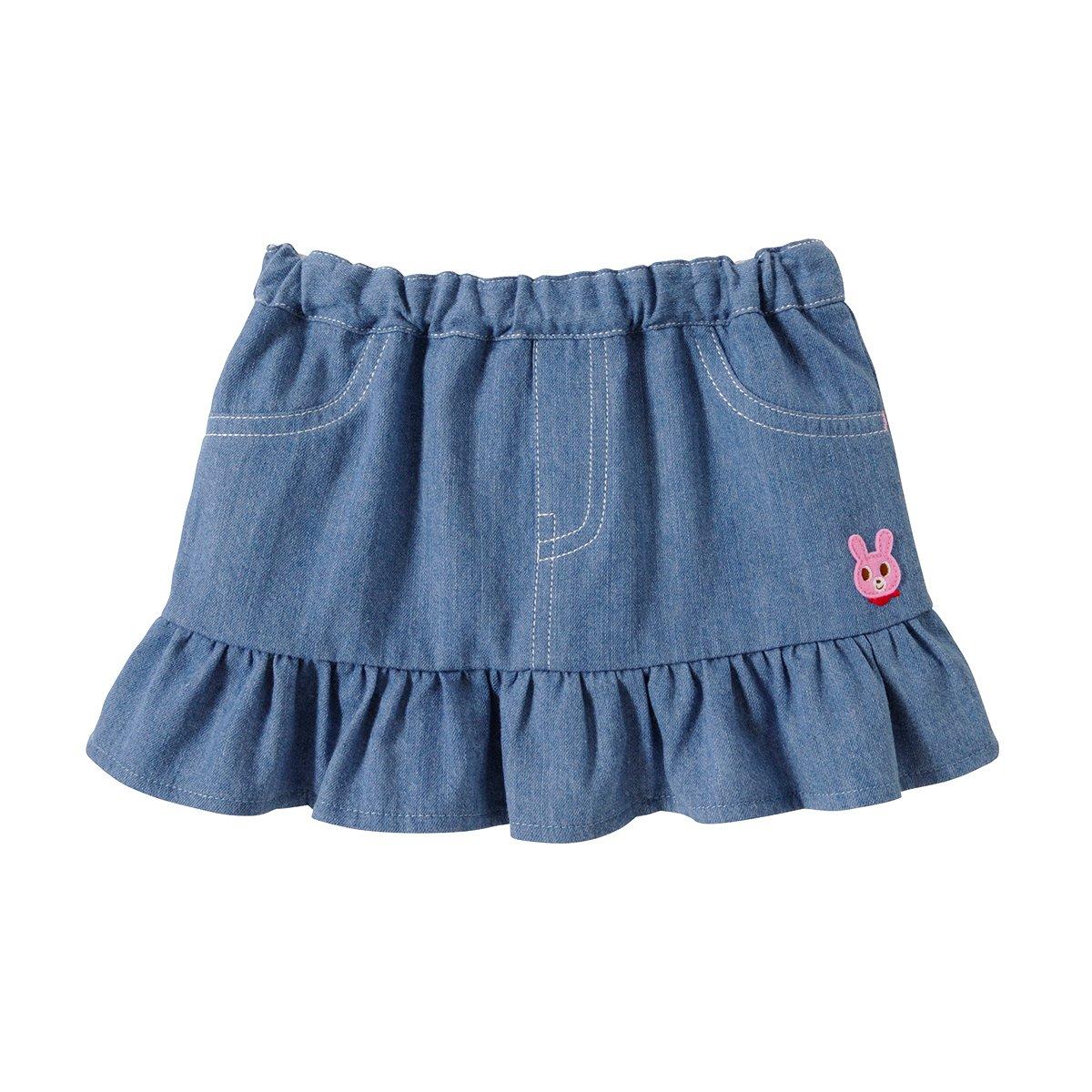 

MIKIHOUSE HOT BISCUITS Denim Skirt, Indigo Blue, for Boys and Girls, Size M (100-110cm), 71-1701-979