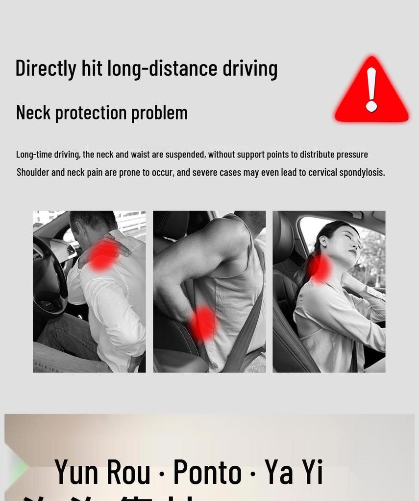 BMW Headrest Neck & Lumbar Support Pillow for New Car Models: 3 Series, 5 Series, X1, X3, X5, I3
