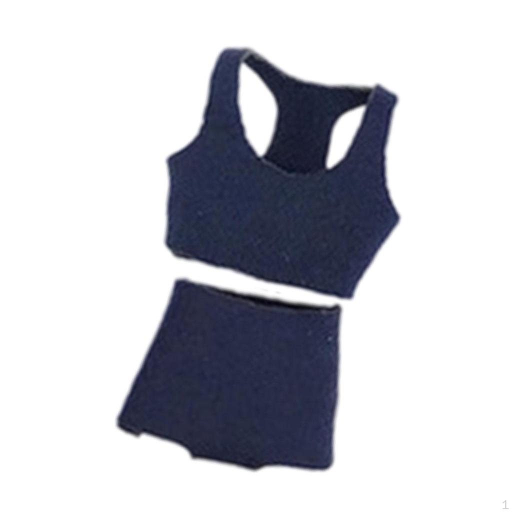 Sportweste Shorts Set im Maßstab 1/12 für Figurenkörper Miniatur BH und trendig beweglich