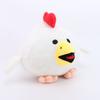Lindo Pollo Pistola Pollo Blanco Gordito Juguete de Peluche Juego de Pistola de Pollo Merchandising Animal de Peluche Suave Peluche Regalo de Cumpleaños para Fans