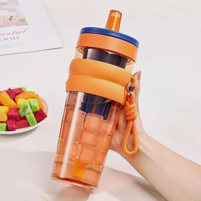 Leino Portable Sports Straw Bottle