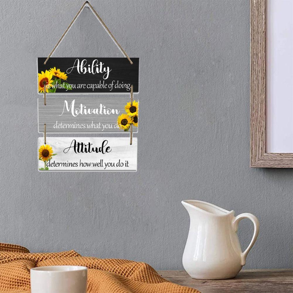 Vintage Wall Hanging Colorful Door Pendant Inspirational Wall Art Sign Living Room