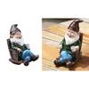Swing Chair Gnome Miniature Garden Landscape Sculpture Outdoor Garden Statue