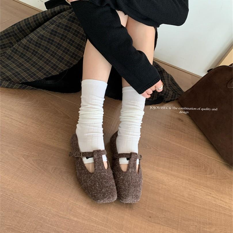 Retro Mary Jane Shoes Women's 2025 Autumn and Winter New French Temperament Elegant Fairy Wind Belt Soft Sole Evening Shoes Single Shoes