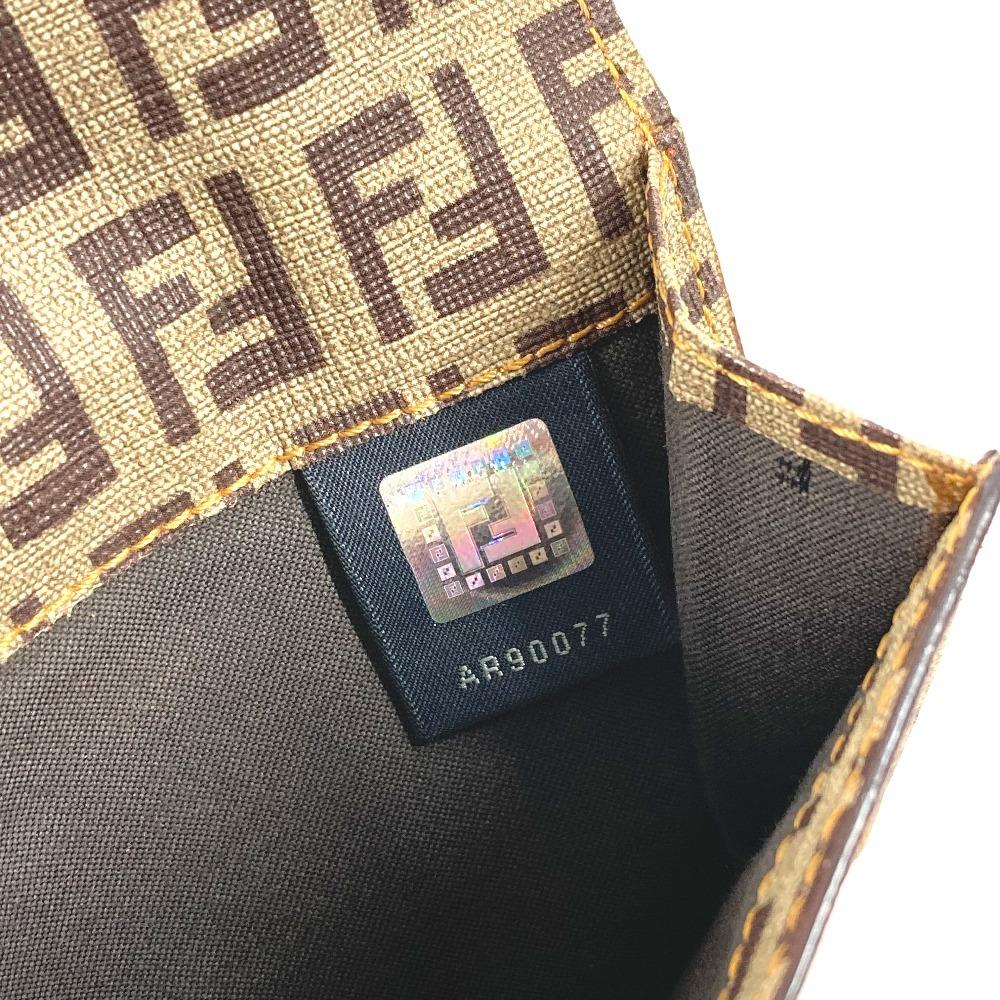 FENDI Zucca logo Zucchino Compact wallet Folded wallet Leather/PVC Brown/Beige