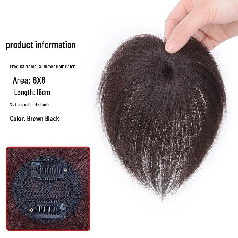Peruca Curta Cinza para Cobrir Cabelos Grisalhos Feminina: Adesivo Leve para Cabelo de Verão