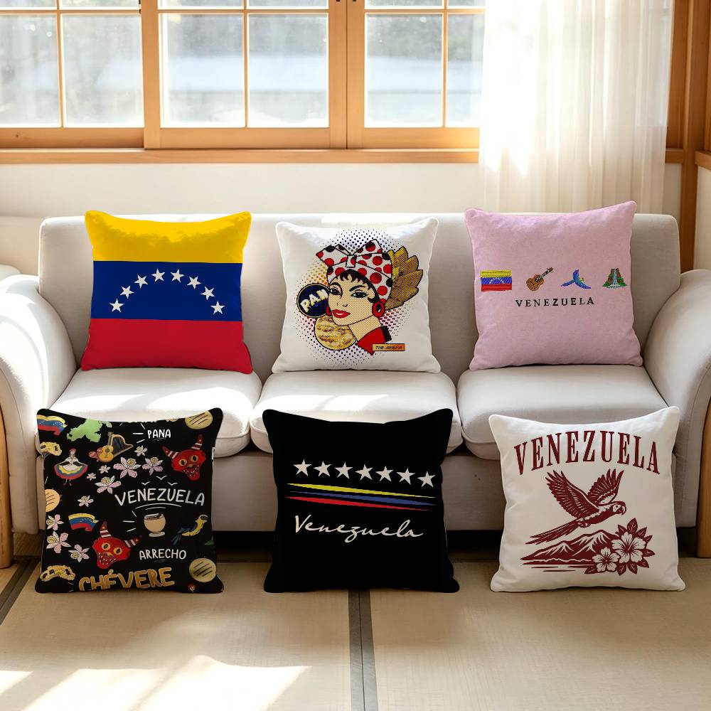 Aesthetic Art Venezuela Cushion Cover Inches Farmhouse Decor Home Throw Pillow Covers For Couch Decorations