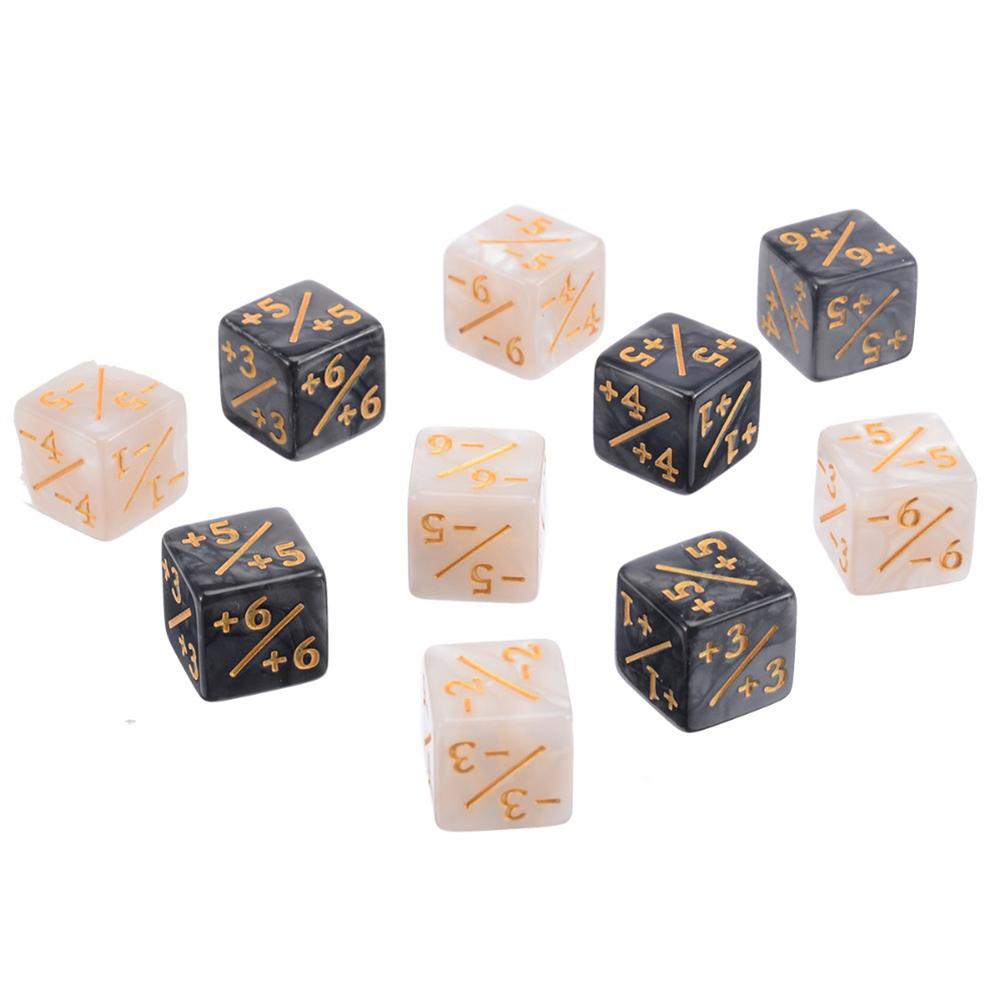 10 Pieces 6 Sided Counters Dice Gathering Game Counters Token Dice Card Gaming Dice Counters for Adults for Board Game