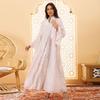 Elegant Sequin Embroidered Muslim Women's Robe - Middle Eastern Style Long Dress