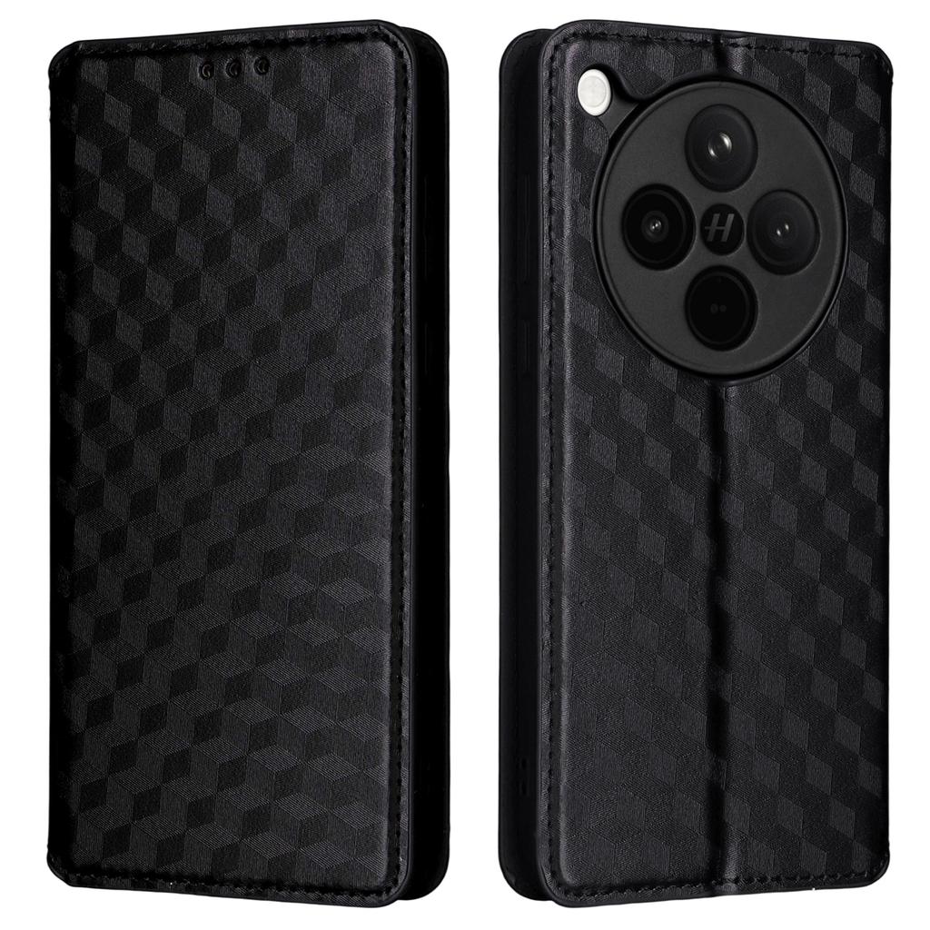 For Oppo Find X8s+ 5G Case Wallet Rhombus Imprinted Leather Phone Cover