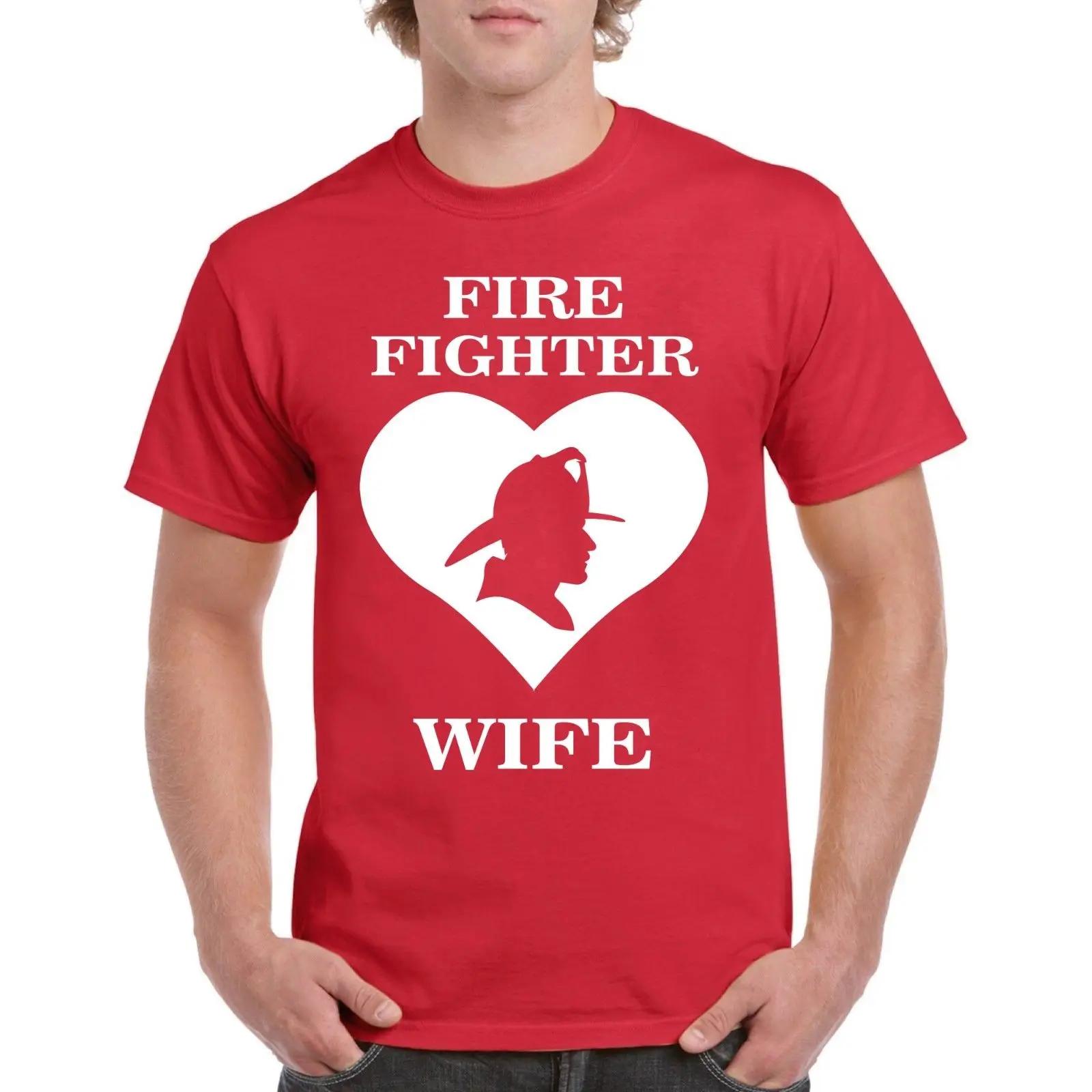 

Fire Fighter Wife Love Humor Rescue TShirt 100 Cotton ONeck Summer Short Sleeve Casual Mens Tshirt Size S3XL S