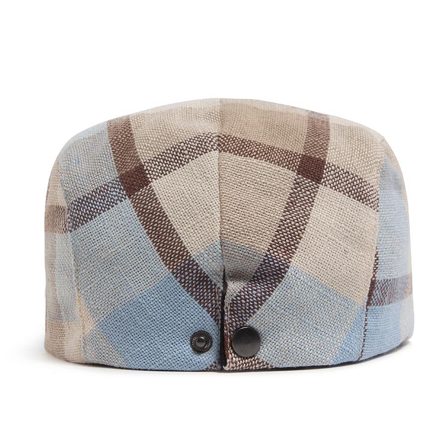 Men's Women Vintage Fashion Plaid Flat Cap Casual Ivy Newsboy Hat Breathable Lightweight Retro Beret For Spring Summer Unisex