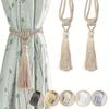 2pcs Handmade Tassel Curtain Tieback Room Accessories Gold Curtain Buckle Rope Home Decoration Holdback Window Fringe