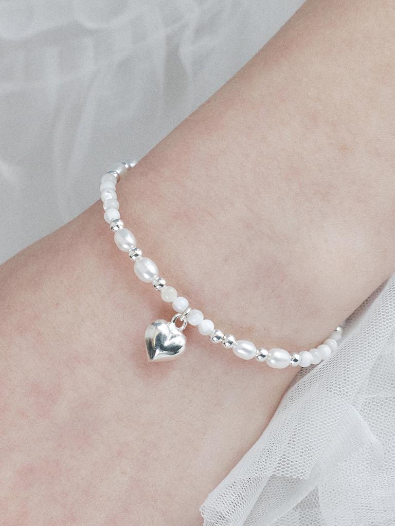 Engbrox [Silver925] Nectar Pearl Stone Bracelet_2 Colors