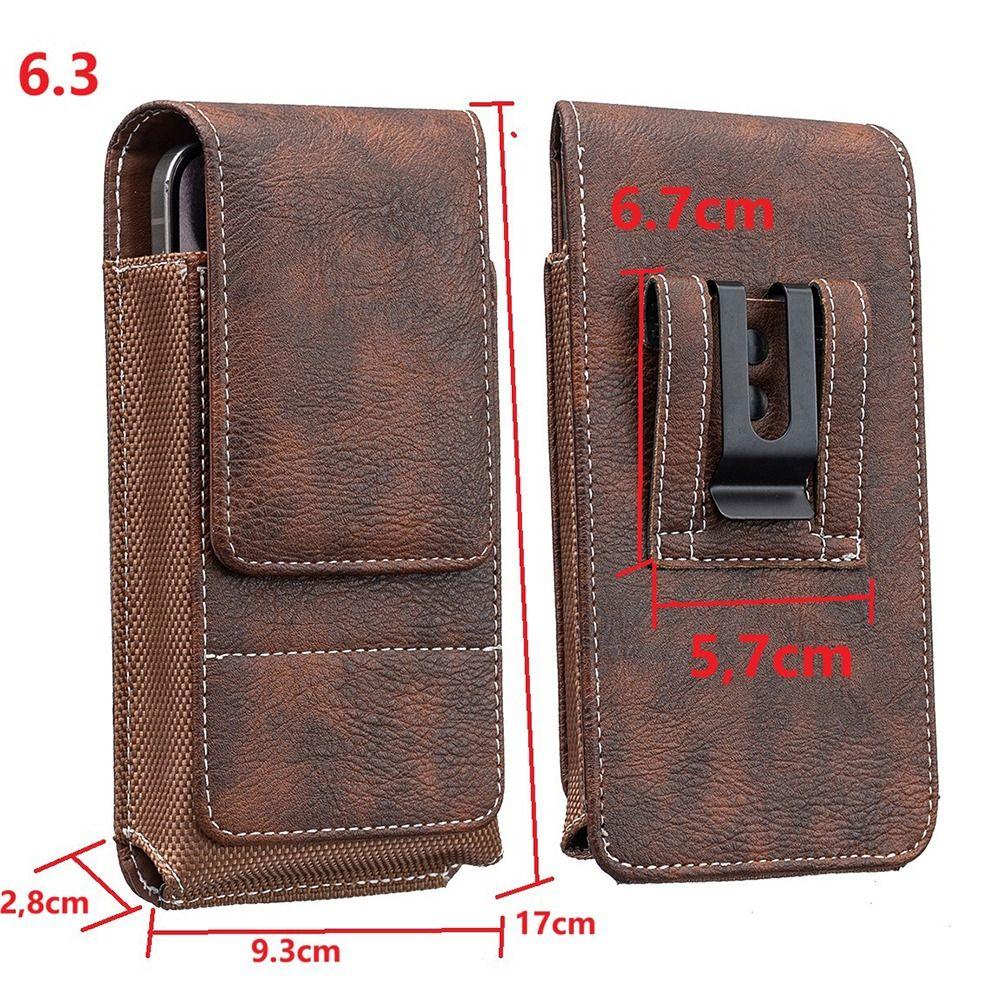1 Stück Neue PU-Leder Handy-Hüfttasche Outdoor-Camping Universelle Hüfttasche Handyhülle 5-7 Zoll Handy-Gürtelclip für Smartphone