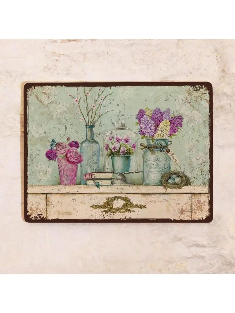 Provence Style Tin Sign 20x30cm, Vintage French Country Wall Decor