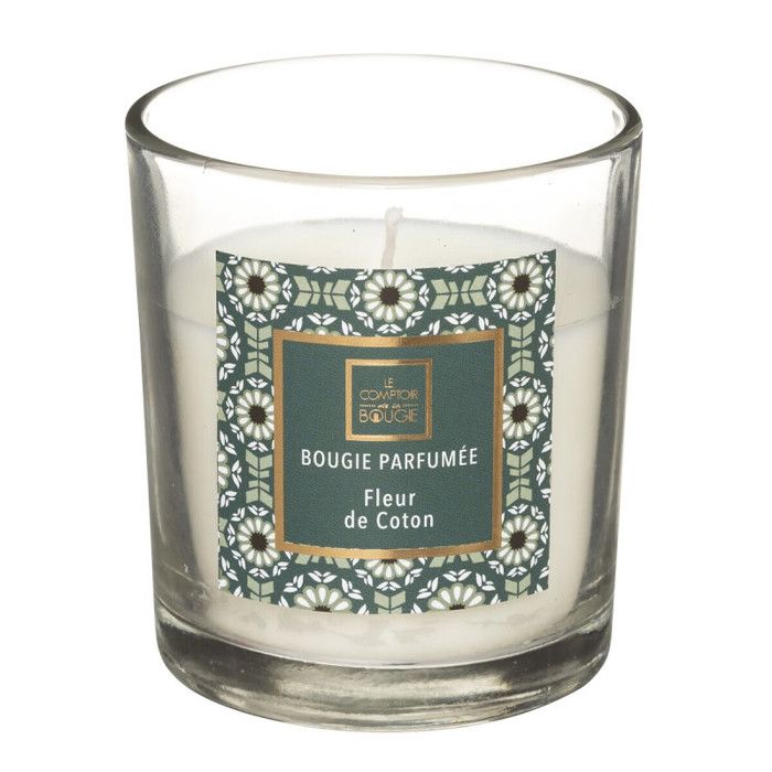 Bougie parfumée  Neda'  110 g pot verre bois Atmosphera.