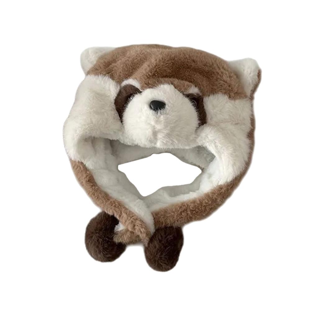 Herbst Winter Warme Mützen Kinder Ohrenklappenmütze Niedliche Kleiner Panda Mütze Winddichte Ohrenschutzmützen für Jungen Mädchen 3-10 Jahre