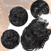Peluca sintética con clip para mujer, extensiones de cola de caballo, moño despeinado, moño elegante y rizado.