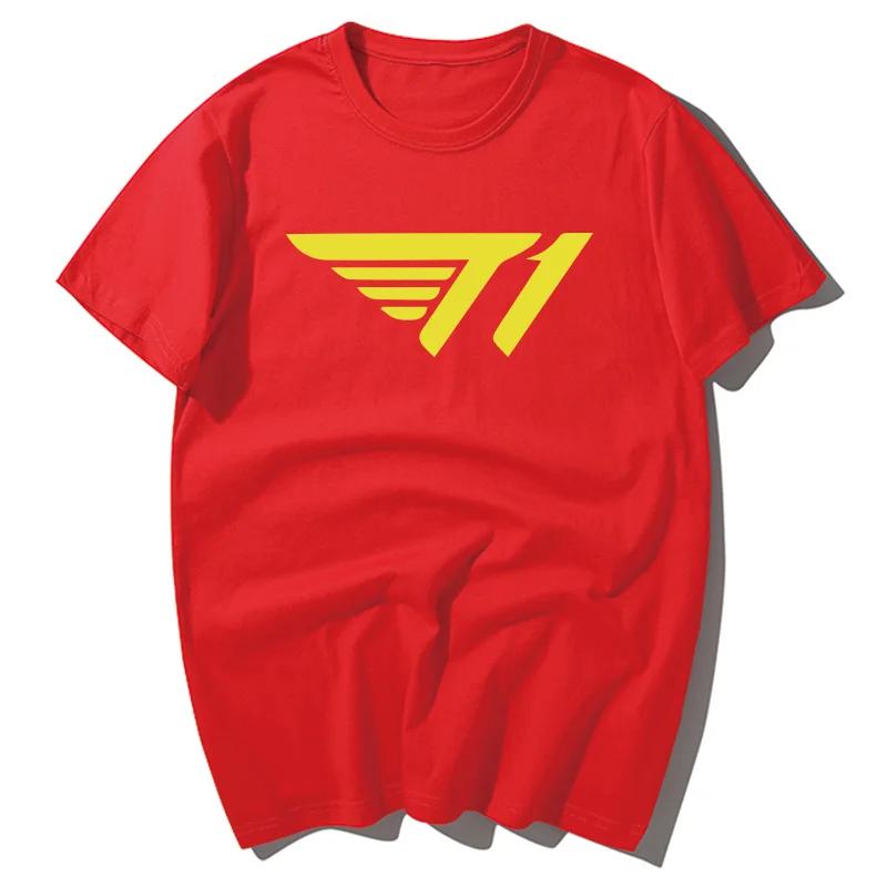 Alliance Game SKT T1 Team Uniform Faker Neues Herren- und Damen Skt1 Peripherie Kurzärmeliges Lockeres Baumwoll-T-Shirt Grafik-T-Shirts