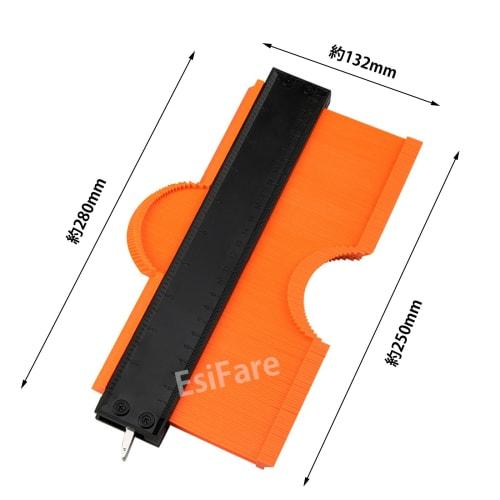 EsiFare 10-inch Contour Gauge, Measuring Range 0-250mm, with Scale and Locking Function, High-Precision Curve Ruler, Contour Copy Tool, DIY Measuring