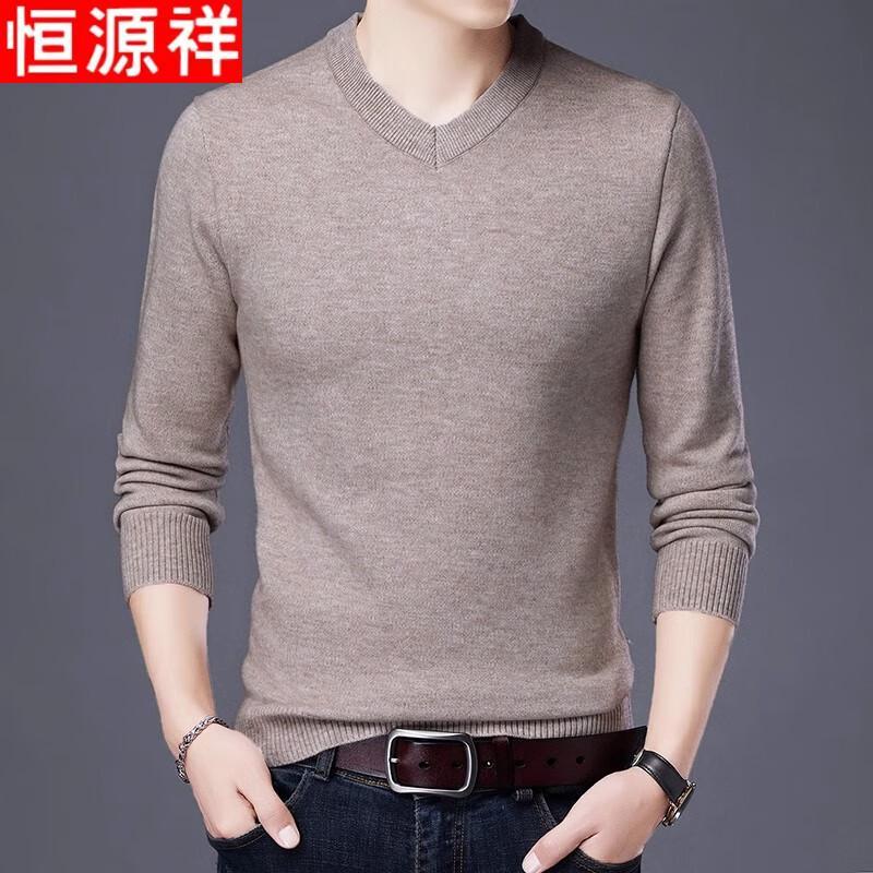

Hengyuanxiang Men s 100% Pure Wool Thickened Pullover Sweater XL