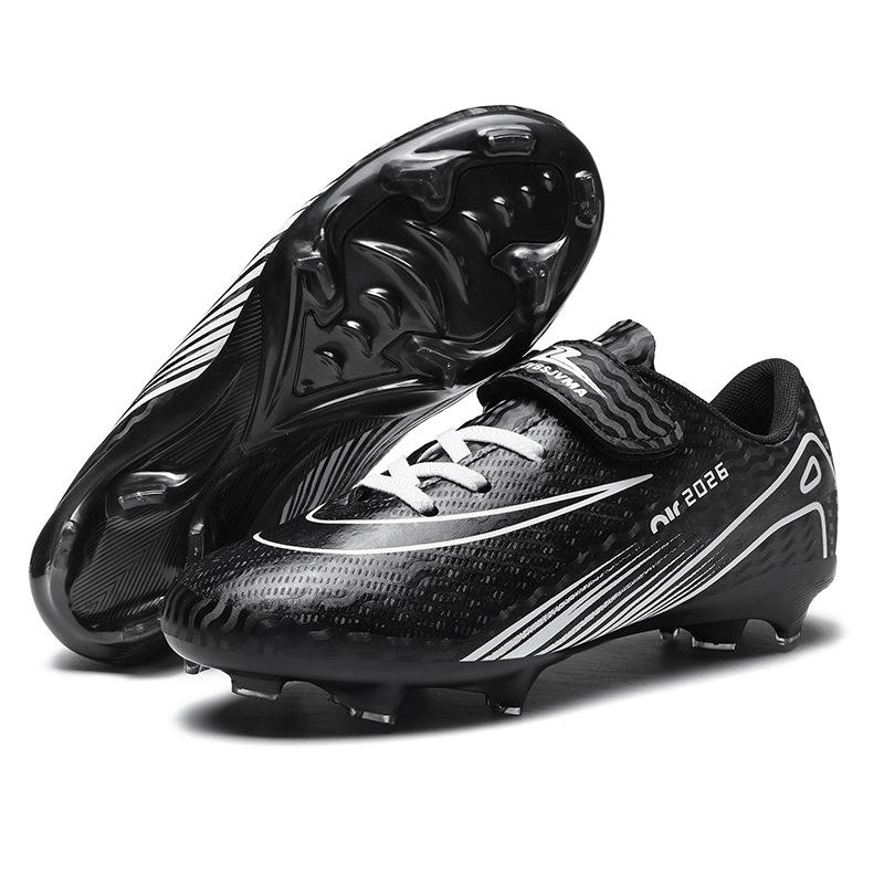 Low Top Football Shoes Velcro Kids Tf Shredded Nails Artificial Turf Ag Nails Leather Foot Teen Student Training 28