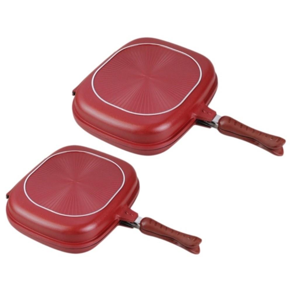 Verdickte beidseitige Pfanne 28/32cm Frühstücks-Kochutensilien Steak-Bratpfanne Küchenzubehör