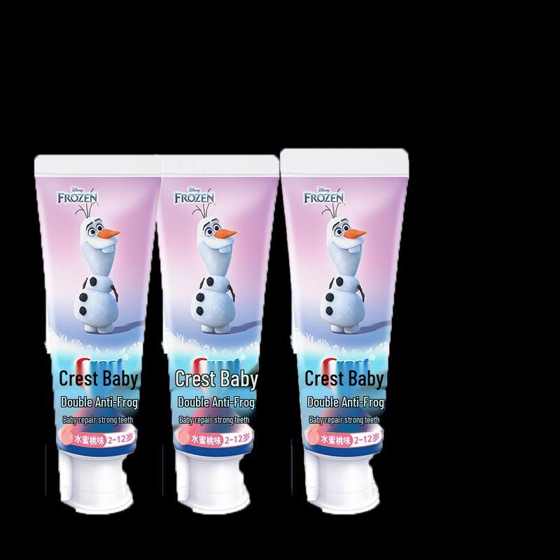 Crest Dual-Action Anti-Cavity Kids Toothpaste, Olaf Edition, 3x90g