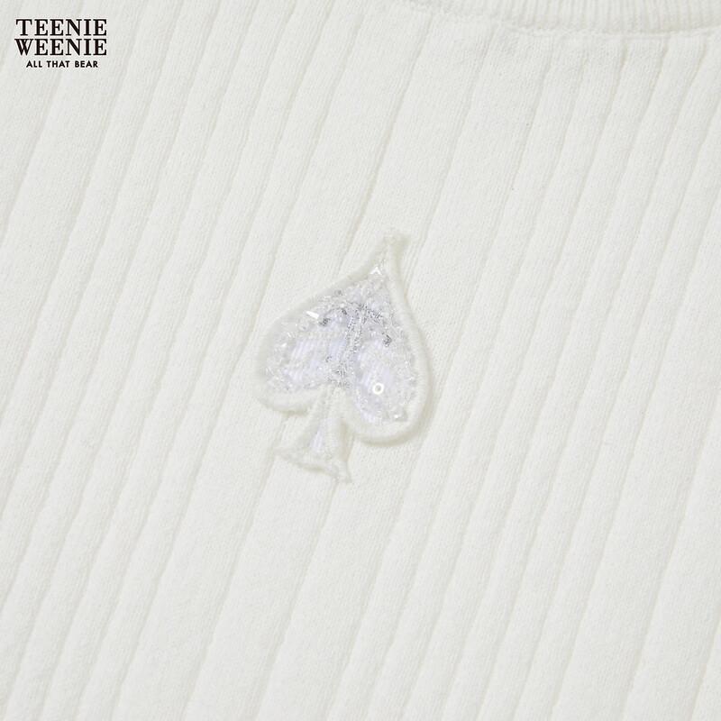 Teenie Weenie Women's Sleeveless Letter Bear Knit Top