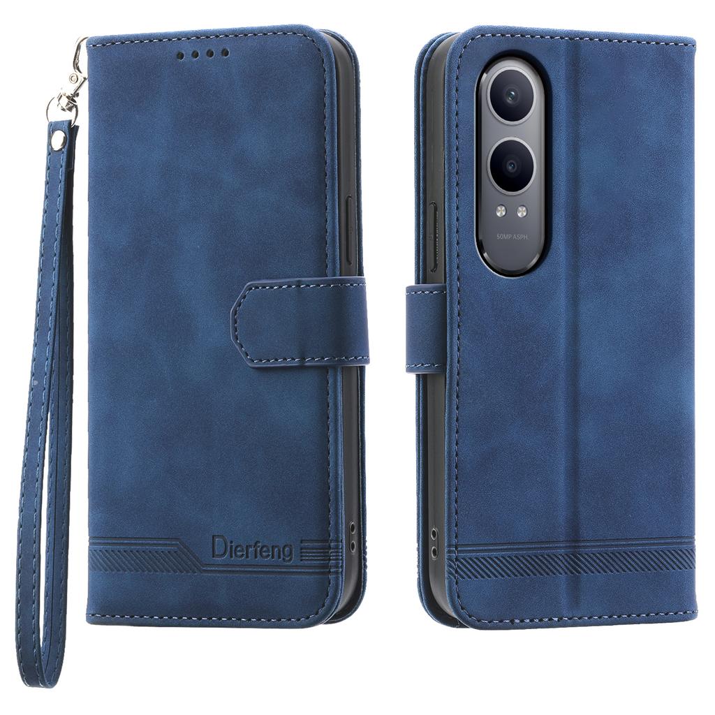 DIERFENG DF-03 Für Oppo K12x 5G (China)/OnePlus Nord CE4 Lite 5G Hülle Stoßfestes Leder Wallet Handyhülle