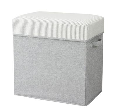 Pearl Metal SPACE-KIT Storage Box, Folding Stool/Ottoman, Medium Size, High Type, Gray, N-7822
