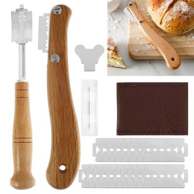 25/12Pcs Bread Cutter Slashing Scoring Tool Stainless Steel Blades Dough Slicer Knife for Kitchen Baking Accessory Bread Trimmer