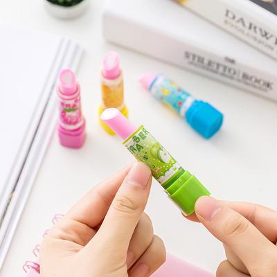 Kawaii Drawing Tools School Supplies Items Erasers for Kids Rubber Middle School Lipstick Stationery