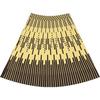 2023 Autumn New Color Block Basic Simple Fashion Skirt Pants Women Skirts Brown Yellow F11W334313F-YE