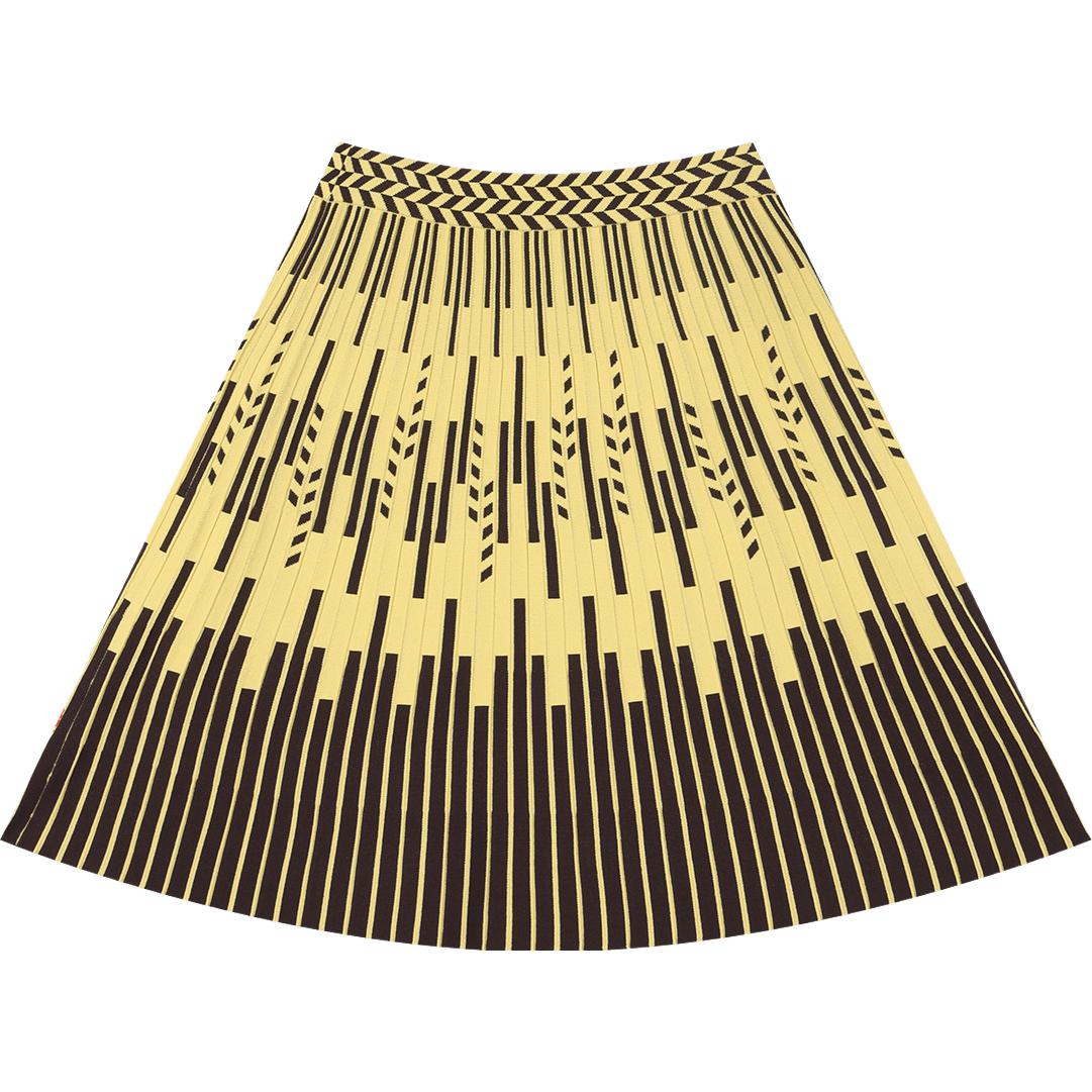 

FILA 2023 Autumn New Color Block Basic Simple Fashion Skirt Pants Women skirts Brown Yellow F11W334313F-YE M